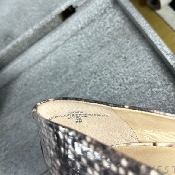 Nine West Snakeskin Peep Toed Stilettos Heels Size 8 - Picture 9 of 10